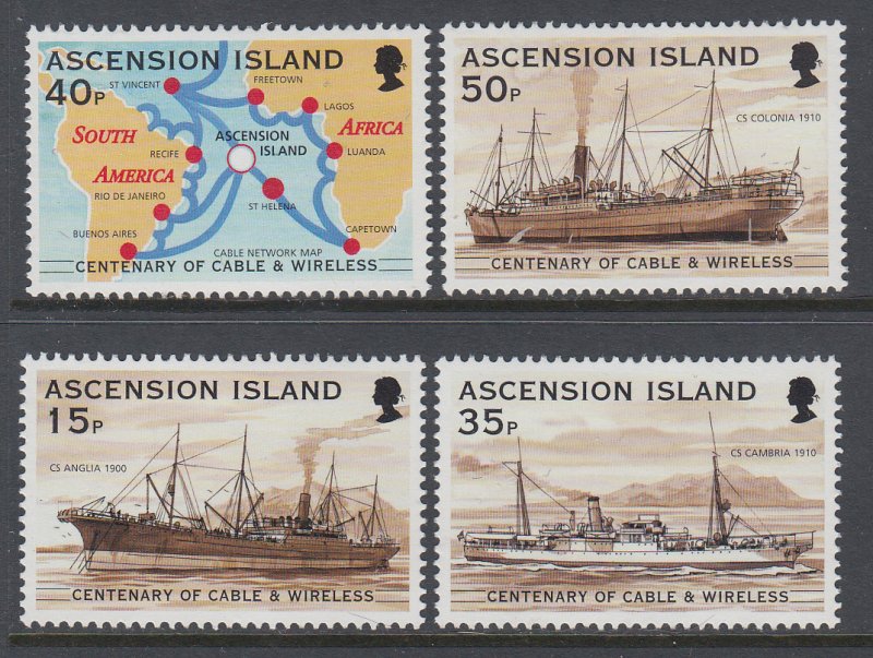 Ascension 746-749 Ships MNH VF