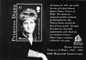 Montserrat 2007 Princess Diana 10th.Ann.Death S/S Sc#1190 MNH