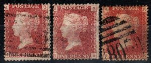 Great Britain #33 Plates 192, 193, 194 Used CV $17.00 (A392)