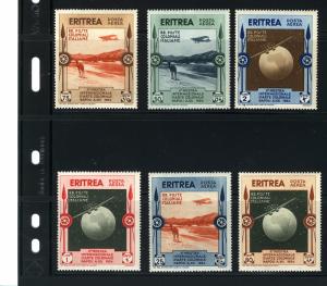 ERITREA 1934 EXPO. INTERNAZIONALE, d'ARTE COLONIALE NAPOLI #C1 - C6 MH  $33.00