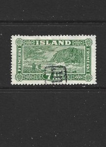 ICELAND - 1925 LANDING THE MAIL - REVENUE CANCELLATION - SCOTT 144 - USED