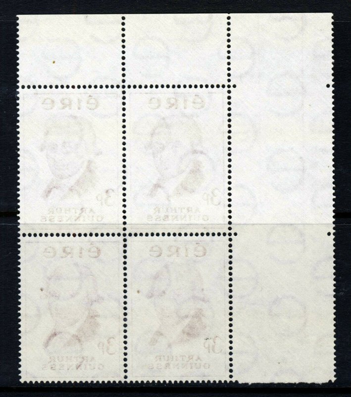 IRELAND 1959 Guiness Bicentenary 3d. Brown BLOCK OF FOUR SG 178 MNH