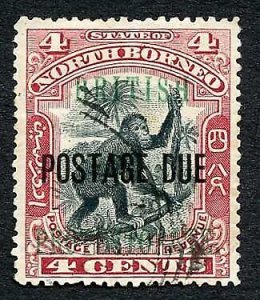 North Borneo SGD40b 4c Perf 14.5-15 Post Due used Cat 20 Pounds