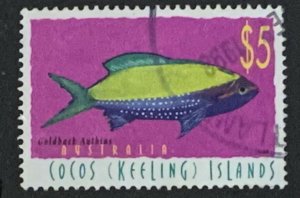 COCOS (KEELING) ISLANDS 1995 $5 FISH SG343a FINE USED