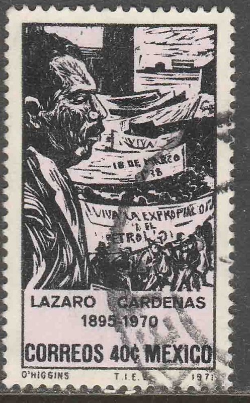 MEXICO 1035, In Memoriam Pres. Lazaro Cardenas.USED. VF. (722)