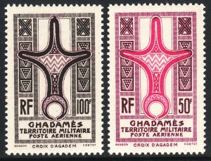 1949 Libya Ghadames Cross of Agadem complete set MNH Sc# 3NC1 3NC2 CV $35.00