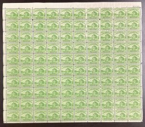 728 Century of Progress, Chicago Fort Dearborn  MNH 1 c Sheet of 100    1933