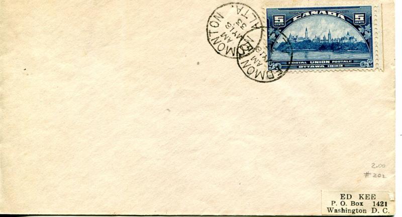 Canada #202 FDC  VF - Lakeshore Philatelics