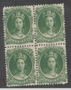 Canada - Nova Scotia Scott #11 Stamp - Mint NH Block of 4