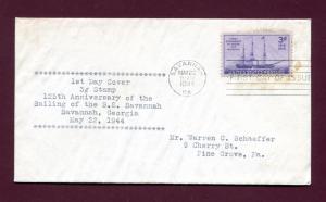 Sc. 923 Steamship Savannah FDC - Unknown