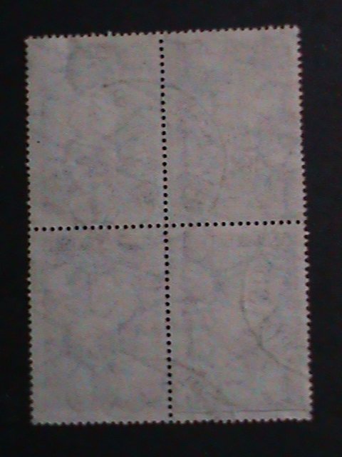 ​ARGENTINA-1935 SC#446   87 YEARS OLD- MAP OF SOUTH AMERICA -USED BLOCK-VF