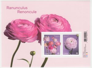 Canada - #3372 Ranunculus Souvenir Sheet (Flowers) - 2023 - MNH