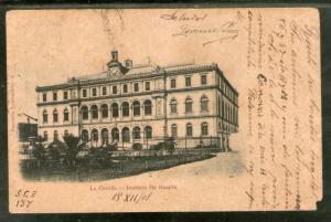 Spain 1901 Corunna Institute of Guarda Architect Used View Post Card # 1454-35