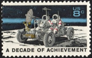 SC#1435 8¢ Space Achievements: Lunar Rover and Astronauts Single (1971) MNH