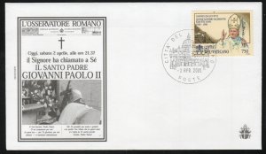 SC# 1013 - (750L) - Vatican City - Pope John Paul II Giving Blessing