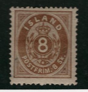 Iceland Rare 1873 SC #3 Mint OG F-VF $375 Nice!