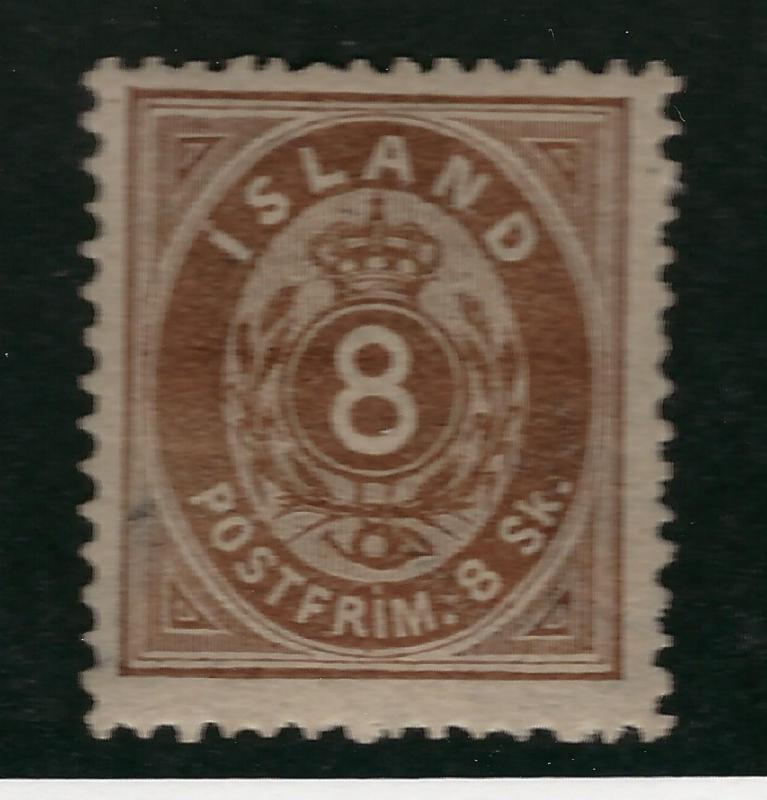 Iceland Rare 1873 SC #3 Mint OG F-VF $375 Nice!