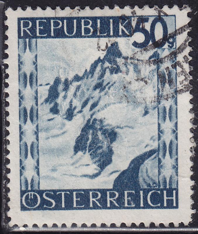 Austria 473 Silvretta Mountains, Vorarlverg 50g 1946