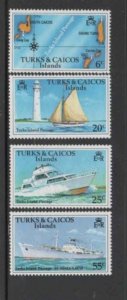 TURKS & CAICOS ISLANDS #338-341 1978 TURKS ISLAND PASSAGE MINT VF NH O.G 