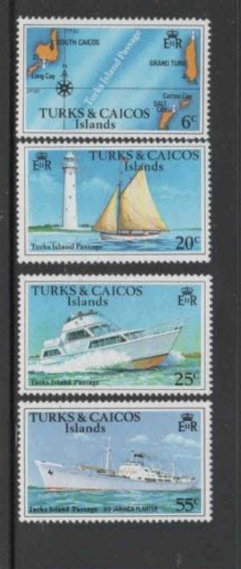 TURKS & CAICOS ISLANDS #338-341 1978 TURKS ISLAND PASSAGE MINT VF NH O.G