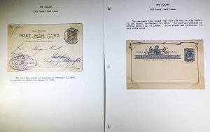 New Zealand Postal Card Collection. Exhibit Style pages 1879-1935 (14268) 