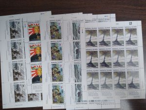 collection on pages Marshall Islands 1991-2 MNH sheets, part sheets LL: face $44