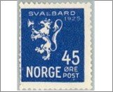 Norway Mint NK 140 Svalbard 45 Øre Blue