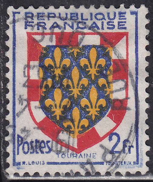 France 662 Arms of Touraine 2Fr 1951