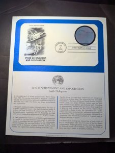 2000 USA First Day Cover FDC Anaheim CA Space Achievement Hologram Stamp