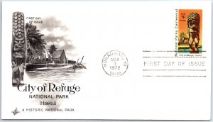 US FIRST DAY COVER NATIONAL PARKS CENTENNIAL HAWAII CANCEL ARTCRAFT CACHET 1972