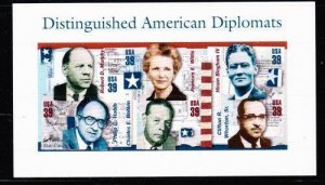Album Treasures U S Scott # 4076  39c American Diplomats Sheet of Six (6) MNH