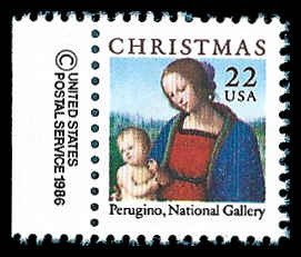 PCBstamps   US #2244 22c Christmas, Madonna & Child, MNH, (7)