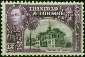 Trinidad & Tobago 1938 12c Black & Purple SG252 Fine MM