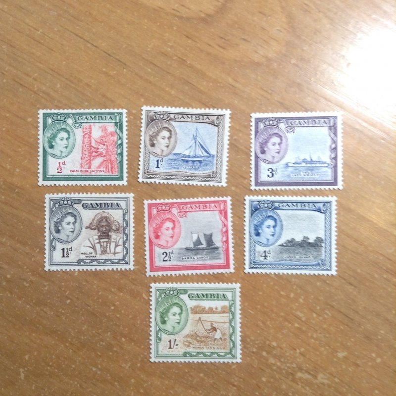 Gambia  # 153-58/60  MH
