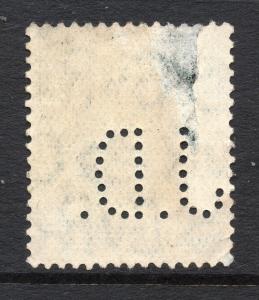 GB = PERFIN cancel, G5 era, `J. D.` (Thinned area)