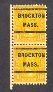 US Scott 642 Used NH F Precancel Brockton, MASS.