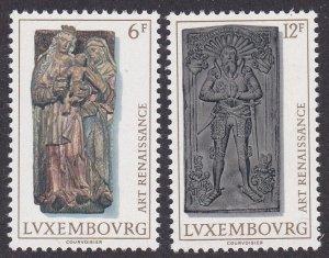 Luxembourg # 591-592, Sculptures, Mint NH, 1/2 Cat