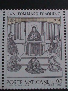 ​VATICAN CITY 1974-SC#557a ST. THOMAS AQUINAS -SCHOLASTIC PHILOSOPHER MNH VF