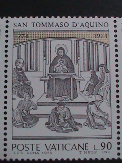​VATICAN CITY 1974-SC#557a ST. THOMAS AQUINAS -SCHOLASTIC PHILOSOPHER MNH VF