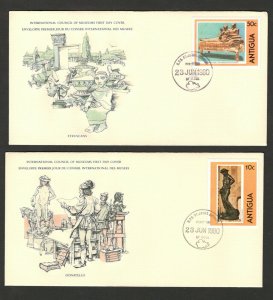 ANTIGUA-6 INTERNATIONAL COUNCIL OF MUSEUM FIRST DAY COVER-INTERESTED-LOOK-1980.