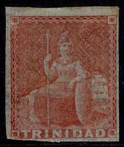 TRINIDAD QV SG7, (1d) brownish red, M MINT. Cat £350. CERT