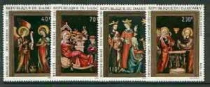 Dahomey 1970 Christmas (Miniature Paintings) set of 4 unm...