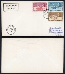 Falkland Is BAT stamps on cover from Adelaide Island