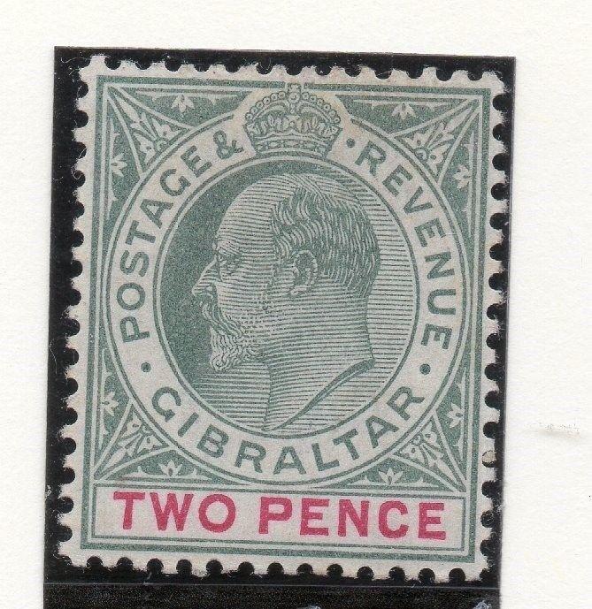 Gibraltar 1904-08 Early Issue Fine Mint Hinged 2d. 295876