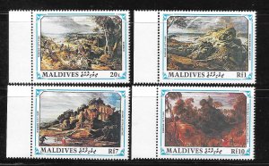 Maldives 1991 Peter Paul Rubens Paintings Sc 1494, 1496, 1499-1500 MNH A2036