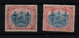 North Borneo 1894 & 1897 24c both mint MH WS37340