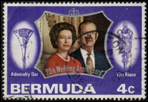 Bermuda 296 - Used - 4c Elizabeth II / Prince Philip (1972)