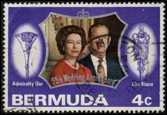 Bermuda 296 - Used - 4c Elizabeth II / Prince Philip (1972)