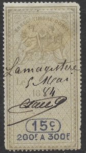 France Revenue. Fiscal Tax 1884