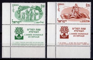Israel 1960 Sc#178/179 WORLD REFUGEE YEAR (UN) Set with tab MNH